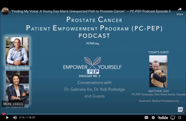 Youtube screenshot of the PCPEP podcast episode 5 with Matthew Guy